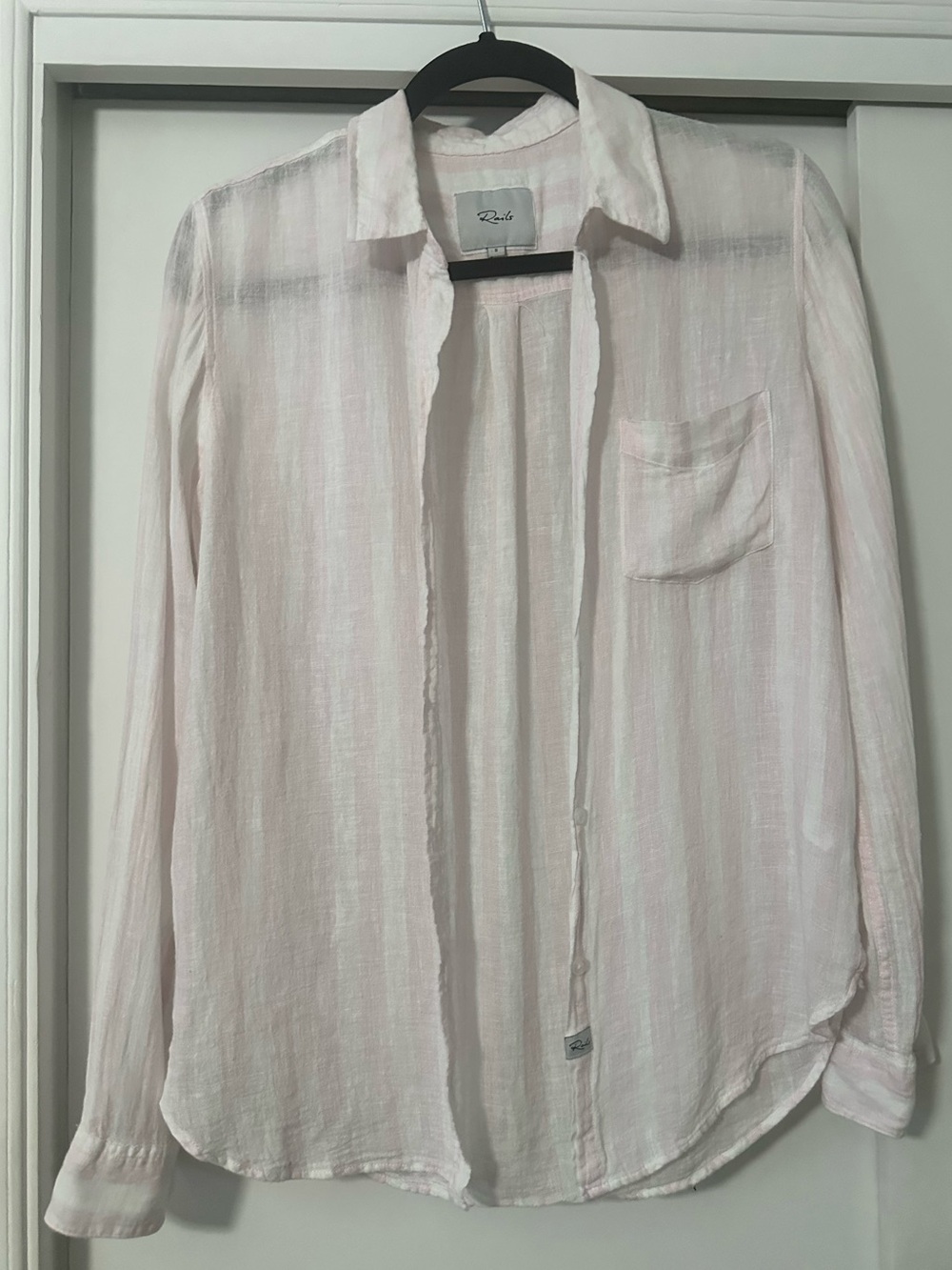 Rails Light Pink Striped Button-Down Shirt